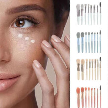 (8pcs, yellow) 8 Makeup Brush Set Powder Blusher Eye Shadow Brush Kit'`,.;'/ Makeup R4N6