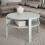 Round Coffee Table with Open Shelf in Grey 1