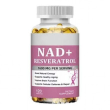 NAD+ Supplement with Resveratrol Capsules Anti-Aging Energy Support Cellular Repair