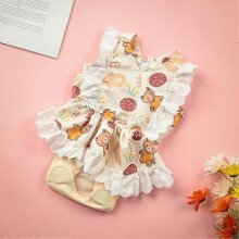 (1pcs, pinkM) Cute Skirt Menstrual Underwear w/ Lace, Princess Style Underwear Menstrual J8N0
