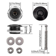 6Set 1.25Inch Aluminum Vehicle Hood Pins-Quick Release Lock Latch Bumper, License Plate Lock Clip, P