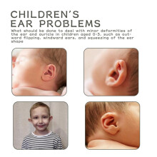 (Skin tone) Wiieey Silicone Ear Correction Stickers for Kids, Baby Ear Reshaping Patch for Protruding Ears, Newborn Safe, 4 Count