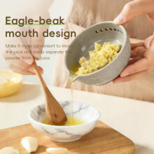 (green) Handmade Garlic Grater x Herb Bowl, Ceramic Mortar and Pestle Set for Kitchen, Ginger and Garlic Crusher
