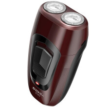 (red, 2 Cutter head SS230) SID Superhuman SS230 Dual Blade Electric Shaver for Men, Rechargeable Beard Trimmer, Portable Razor