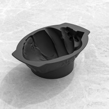 (Heart-black) Football Cake Pan Silicone Super Soft Cake Stencils for Sports-Themed Party