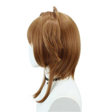(1pcs, light brown without ponytail) Anime Cardcaptor Sakura's Wig Short Light Brown Cosplay Party Wigs- R7F6