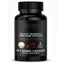 Shilajit Capsules Organic Extract for Men Women Energy Boost Stamina Support Immune System Vegan Pills