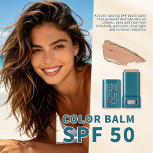 (01) Sunscreen SPF 50 Blush Stick Long-Lasting Waterproof Tinted Blush for Glowing Cheeks Sun Protection & Natural Flush Face Makeup