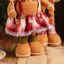 Serie di Figure Natalizie In Stoffa con Gambe Lunghe Decorazione per Finestre Decorazione per Albero di Natale Natale (A)