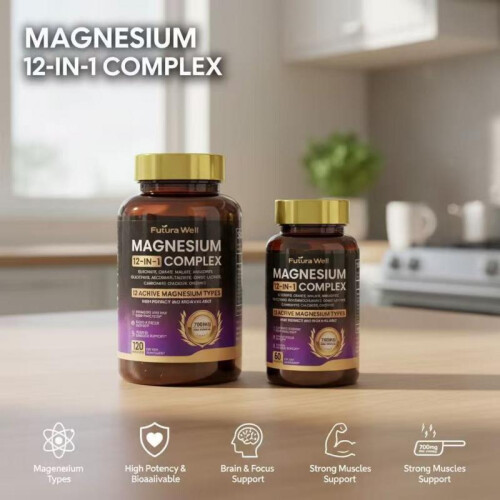 12-in-1 Magnesium Complex Capsules Multifunctional Magnesium Supplement for Sleep 2