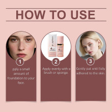 (2pcs) 4-in-1 Multi-benefit Foundation: Lightweight, Long-lasting, Hydrating, Natural Coverage with a Fresh Matte Finish