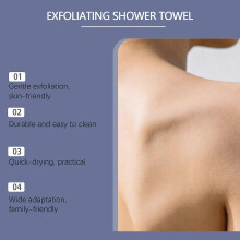 (2pcs) 1-3x Alorin's Exfoliating Shower Towel - Rip-Resistant Exfoliating Washcloth for All Skin Types