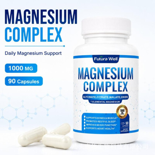 Magnesium Complex Capsules with Glycinate Malate Citrate, High Absorption 1