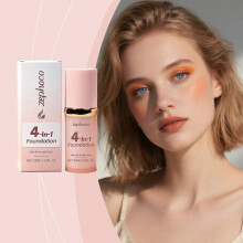 (1pcs) 4-in-1 Multi-benefit Foundation: Lightweight, Long-lasting, Hydrating, Natural Coverage with a Fresh Matte Finish