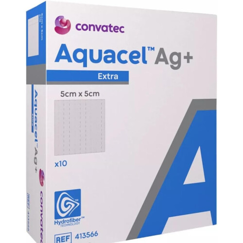 Aquacel AG+ Extra Silver Wound Dressing 5cm x 5cm - 10 Count