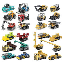 (6pcs, A) 6Pcs Alloy Engineering Truck Toy Car Construction Vehicle Tractor N4L9