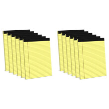 12-Pack Gele Notitieblokken, 8,5 X 11,75 Inch, Smalle Gelinieerde, Gevoerde Notitieblokken, Gele Papieren Notitieblokken, College Gelinieerd