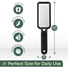 Zuvo XL Stainless Steel Foot File & Callus Remover with Skin Catcher