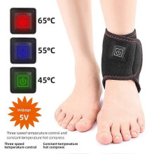 Electric Ankle Heating Pad Heated Ankle Support Adjustable Hot Temperature J6P7