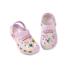(4 UK Child) Minecraft Clogs (Girls Purple)