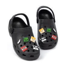 (13 UK Child) Minecraft Clogs (Unisex Kids Black)