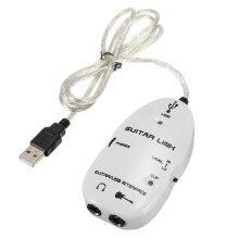 6.3mm Jack to USB Guitar Link Cable Adapter Guitar to PC Recording Playback Guitar Effects Cable USB Guitar Adapter