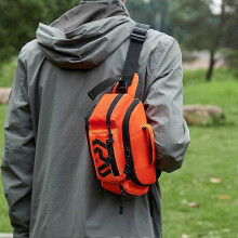 (Orange) Trekkings Shoulder Chest Pack High Capacity Handbag Waist Bag for Outdoor Sports