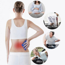 Lumbar Pillow,Adjustable Height 3D Lower Back Support Pillow Waist Sciatic Pain Relief Cushio(white)