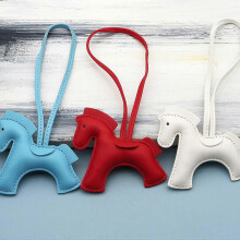 (light blue) Horse Keychain with Compact Design Ensuring Easy Portability for Attachment to Keys Purses or Phones light brown
