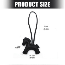 (Black) Horse Keychain with Compact Design Ensuring Easy Portability for Attachment to Keys Purses or Phones light brown