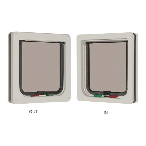 Pet Mate Cat Mate 4 Way Locking Cat Flap 309W White