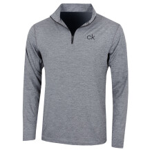 (XXXL, Silver) Calvin Klein Mens Newport HZ Long Sleeve Lightweight Wicking Sweater