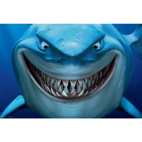 Penn Plax Finding Nemo Bruce Aquarium Background, 20’’x12’’ 2