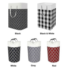 (Black  White) Large Laundry Basket Laundry Hamper Bag Washing Bin Clothes Bag Collapsible Waterproof Fast