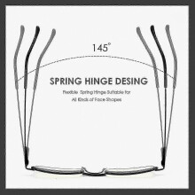 (-2) 3 Pack Slim Pocket Reading Glasses - Blue Light Blocking, Spring Hinge Metal Frame with Portable Tube for Men & Women