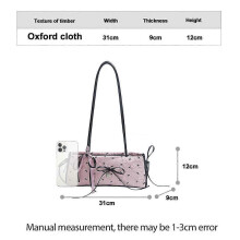 (with pendant, White) Women's Shoulder Bag Bowtie Women's Bag Fashion All Kinds Casual Cute. of I3F7