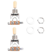 (Silver beige) Toggle switch for Gibson Les Paul - 3-way short straight guitar pickup selector