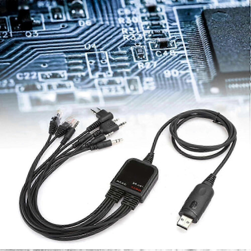 w Radio Programming Cable, USB Programming Cable, 8 in 1 USB Programming Cable for Kenwood/QuanShengcn/Tyt/Motorola Radio