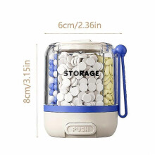 (PURPLE) 1pc Portable Large Capacity Pill Divider Bottle, 4-Compartment Removable Partition Vitamin Storage Box with Anti-Mix Design