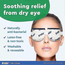 (2pcs) Bruder Moist Heat Eye Compress | Microwave Activated | Relief for Dry Eyes & Irritation