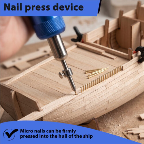 1 Set Professional Ship Model Nail Presser Tool,Ship Hull Auxiliary Tools Set Ship Model Skin Fixation Tools,Nail Setter 2