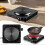 (US plug - Black) Multi Function Electric Mini Cooktop Safe Efficient Heating Office Breakroom Convenience 1