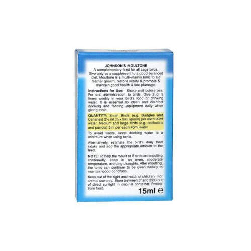 Johnsons Moultone Moulting Tonic 15ml 2