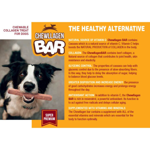 (Peanut Butter, 1Pk Large) Chewllagen BAR 2