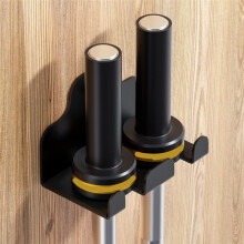 Supporto per Bilanciere, Supporto da Parete per Bilanciere da Palestra In Garage, Supporto Verticale per Bilanciere, Rivestimento In Polvere Nera,