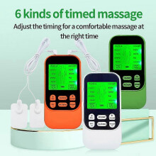 (Orange) For Back Pain Relief Portable EMS Muscle Stimulator Full Body Relaxation Device for Home Use