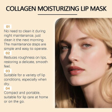 (1pcs) Collagen Moisturizing Lip Mask 60g Night Repair Hydrating Care Moisturizer Treatment