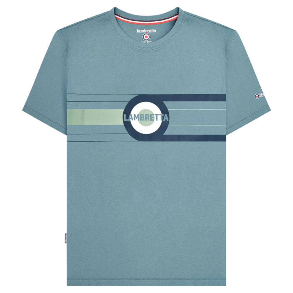 Lambretta Smoke Blue Target Band T-Shirt - Image 2