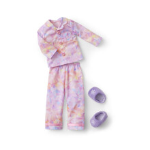Pijamas de 2 piezas para muñeca Gwynn de 14.5 pulgadas con zapatillas, para mayores de 4 años