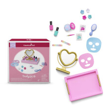 American Girl Truly Me, Muñeca de 18 pulgadas, ¡Mejor Fiesta de Pijamas! Set de Spa, Accesorios de Cuidado Personal, 6+